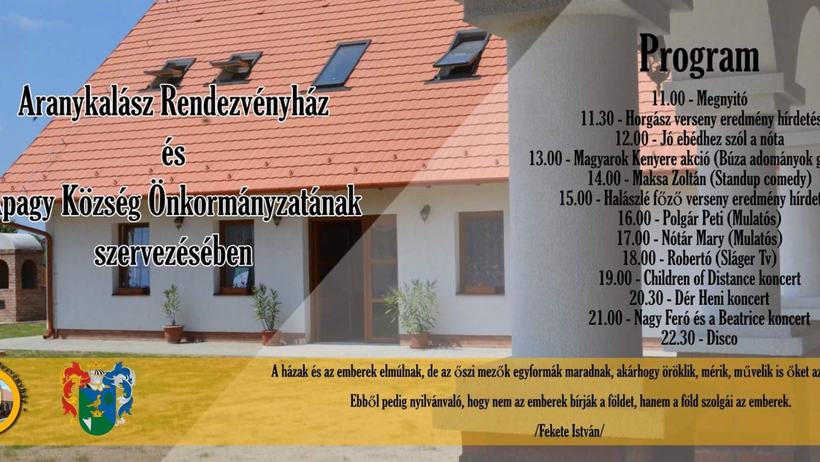 Tájékoztatás a III. Aranykalász fesztivállal kapcsolatosan